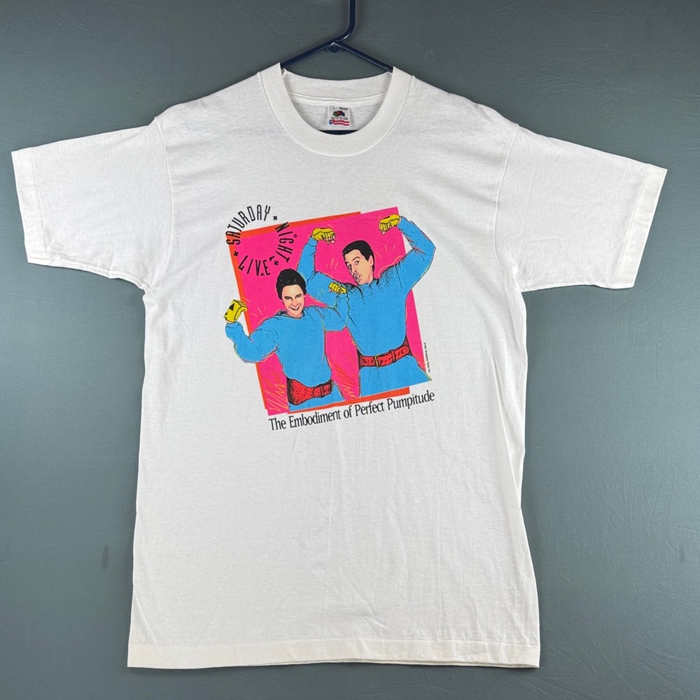 Saturday Night Live “Hans and Franz” Vintage White Graphic T-Shirt